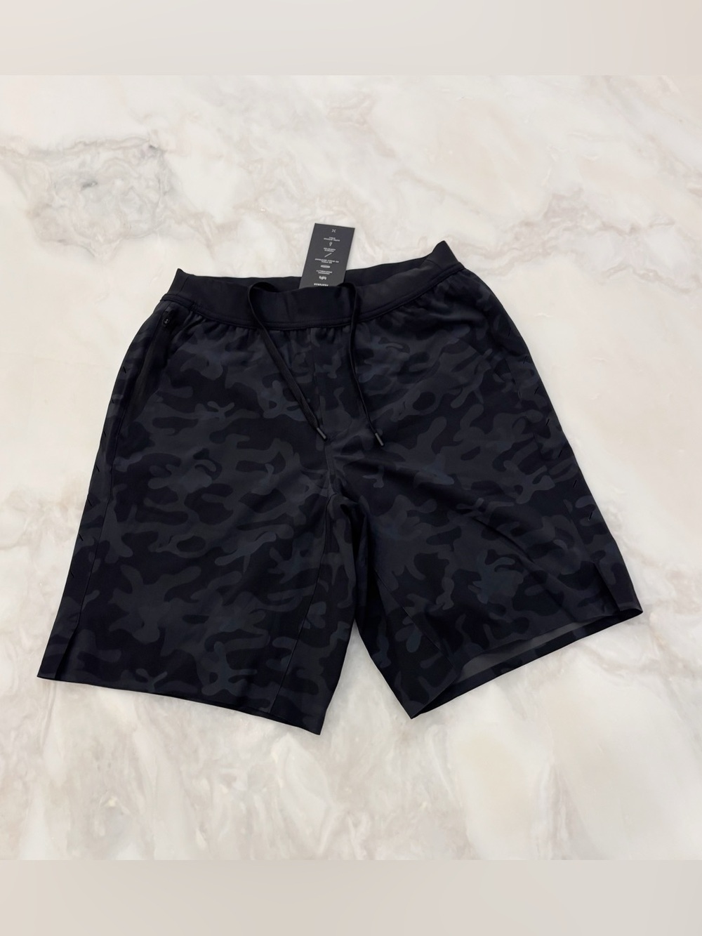 Ten Thousand 9” Interval Athletic Short Men’s Size Small Black Camo New Lined